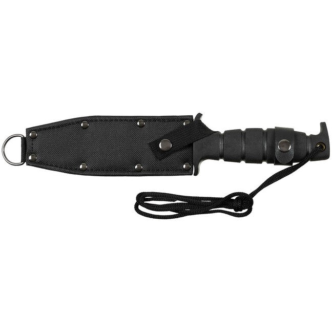 Fox Outdoor Pilot ніж, чорний, гумова рукоять, з чохлом