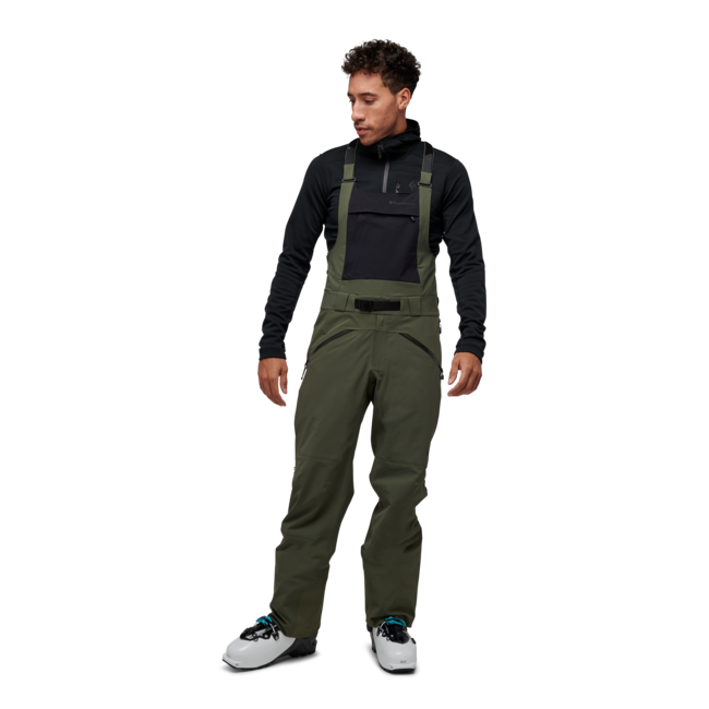 Black Diamond Recon Stretch Bibs штани чоловічі з тракшеями, тундра