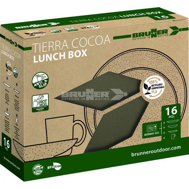 Brunner Lunch Box Pla Tierra набір кемпінгового посуду, коричневий
