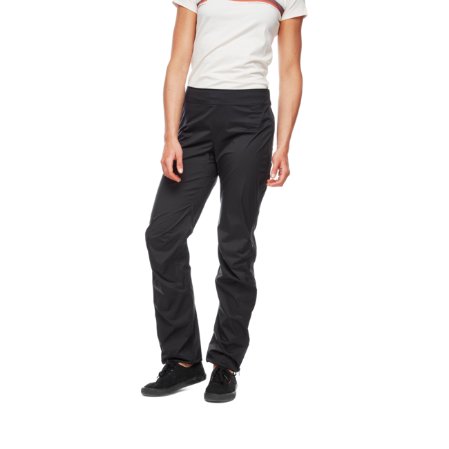 Black Diamond Stormline Stretch Full Zip Rain водонепроникні штани жіночі, чорні