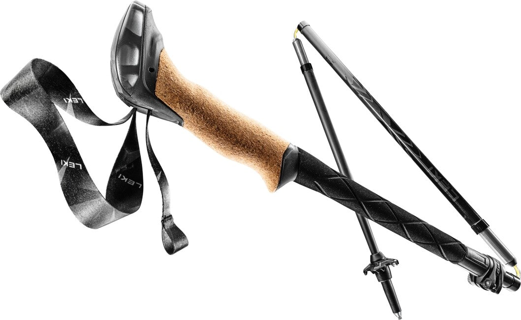 LEKI Black Series FX Carbon трекінгові палиці, чорна-прозора-природна вуглецева, 110–130 см