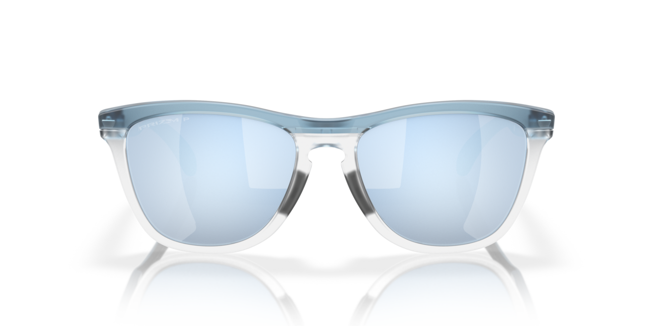 Oakley FROGSKINS RANGE сонцезахисні окуляри з оправою Trans Stonewash/Clear і скельцами Prizm Deep Water Polarized, 55