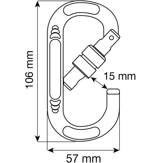 CAMP Oval Compact Lock карабін овальний з гвинтовим замком