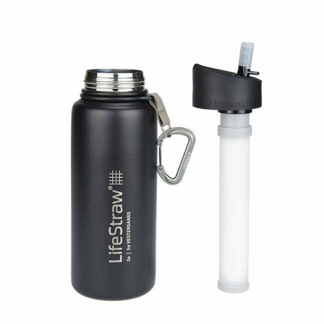 Lifestraw Go фільтраційна пляшка Stainless Steel 700ml, чорна