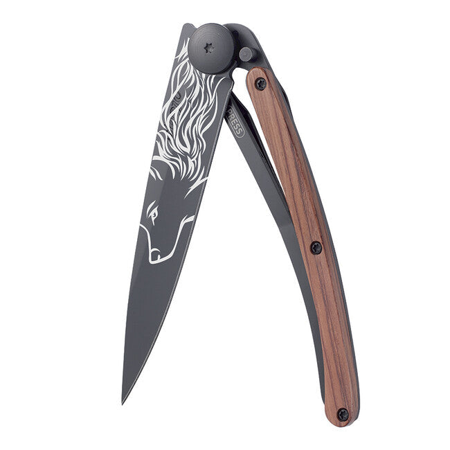 Deejo Black tattoo coralwood wolf закритий ніж