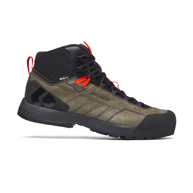Black Diamond Mission Mid Waterproof Approach коричневі піднімаючи чоловічі черевики, коричневі-сірі
