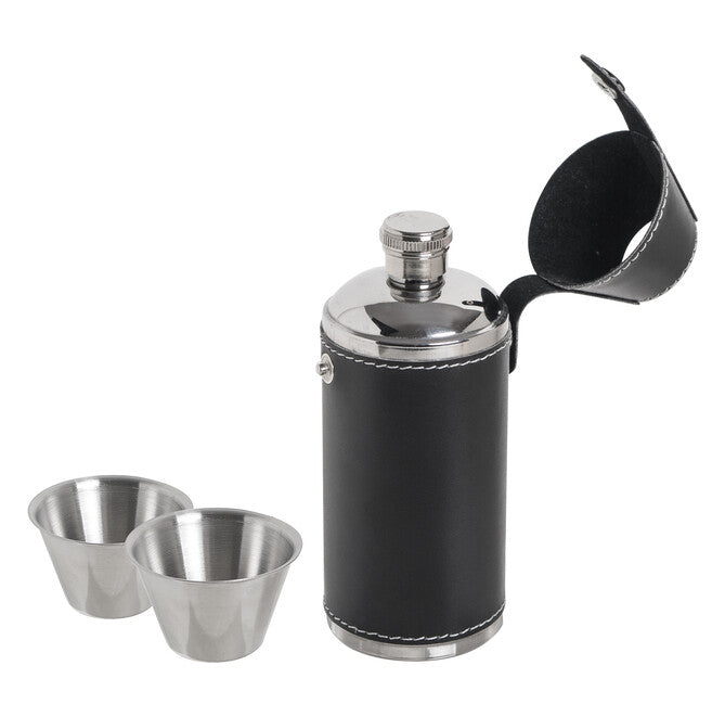 BasicNature Hunter плоска фляга з 2 чашками 200 мл
