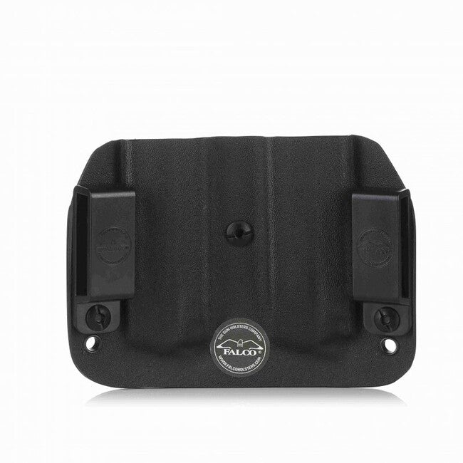 Falco F902 2021 Kydex вертикальний чохол для двох магазинів Glock 19, чорний лівий