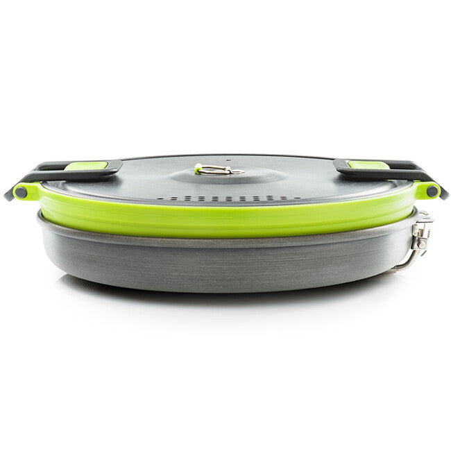 GSI Outdoors Escape HS набір тефлонової сковороди та складного горщика 3L, зелений