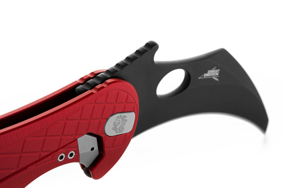 Lionsteel L.E. ONE 1 A RB ніж типу KARAMBIT розроблений у співпраці з Emerson Design, червоний/хімічно-чорний