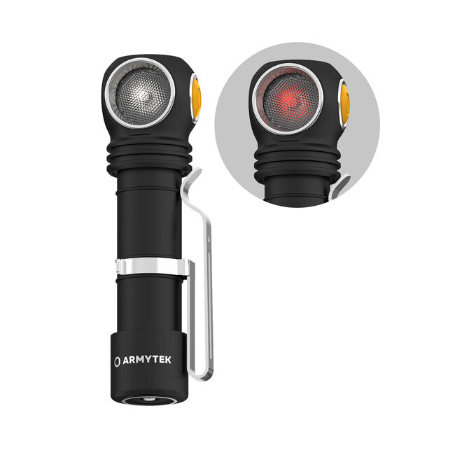 ArmyTek Wizard C2 WR налобний ліхтар LED з магнітним тримачем живлення від акумулятора 1100 лм 3 год 65 г, білий і червоний