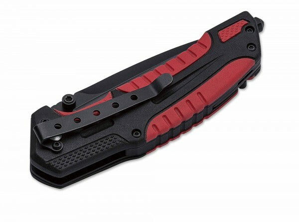 BÖKER Savior 1 спасательный нож пластик, резина, чехол нейлон, черно-красный, 8,4 см