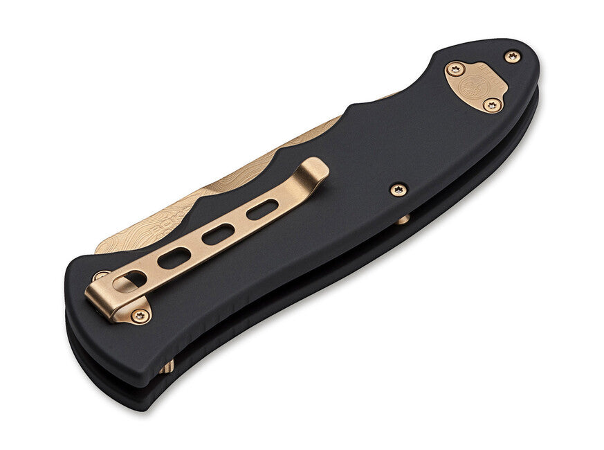 BÖKER® Leopard-Damast III ніж 42 gold