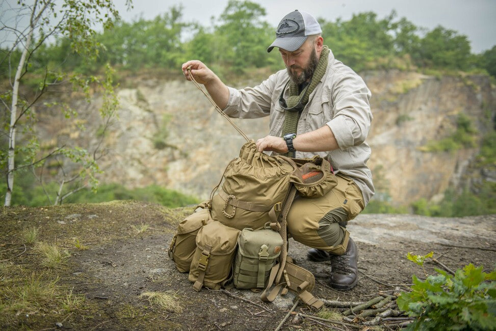 Helikon-Tex HYBRID OUTBACK штани Dura Canvas, койотовий коричневий / тайга зелена