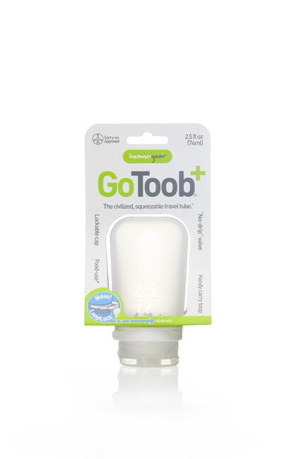 Humangear GoToob+ силіконова дорожна пляшка, 74 ml, прозора