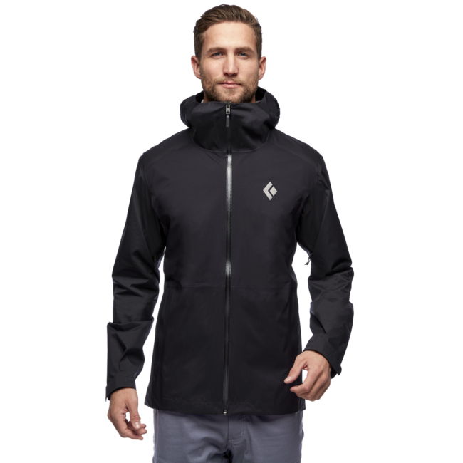 Black Diamond Stormline Stretch Rain Shell непромокаюча куртка чоловіча, чорна