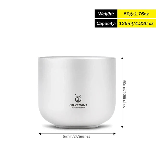 Silverant титанова двостінна чашка для чаю 125 ml
