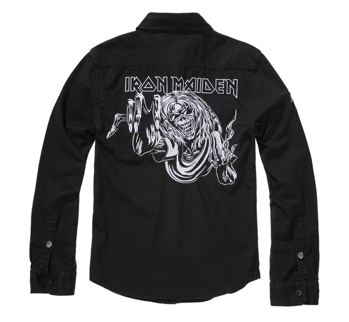 Brandit Iron Maiden Eddy сорочка з довгими рукавами vintage, чорна