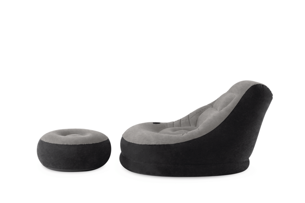 Intex Ultra Lounge зручне надувне крісло з підставкою для ніг