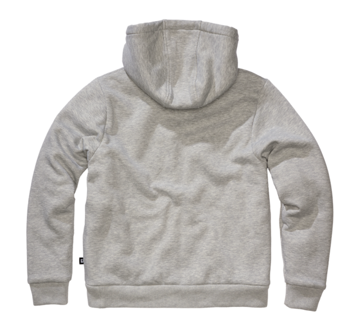 Brandit Sweatjacket світшот чоловічий з теплою підкладкою Teddylining, сірий меланж