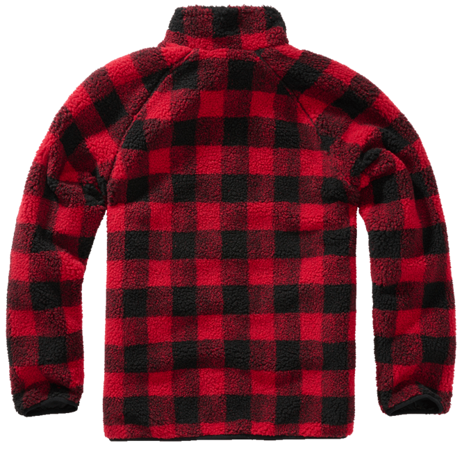 Brandit teddyfleece Troyer флісова куртка, червона/чорна
