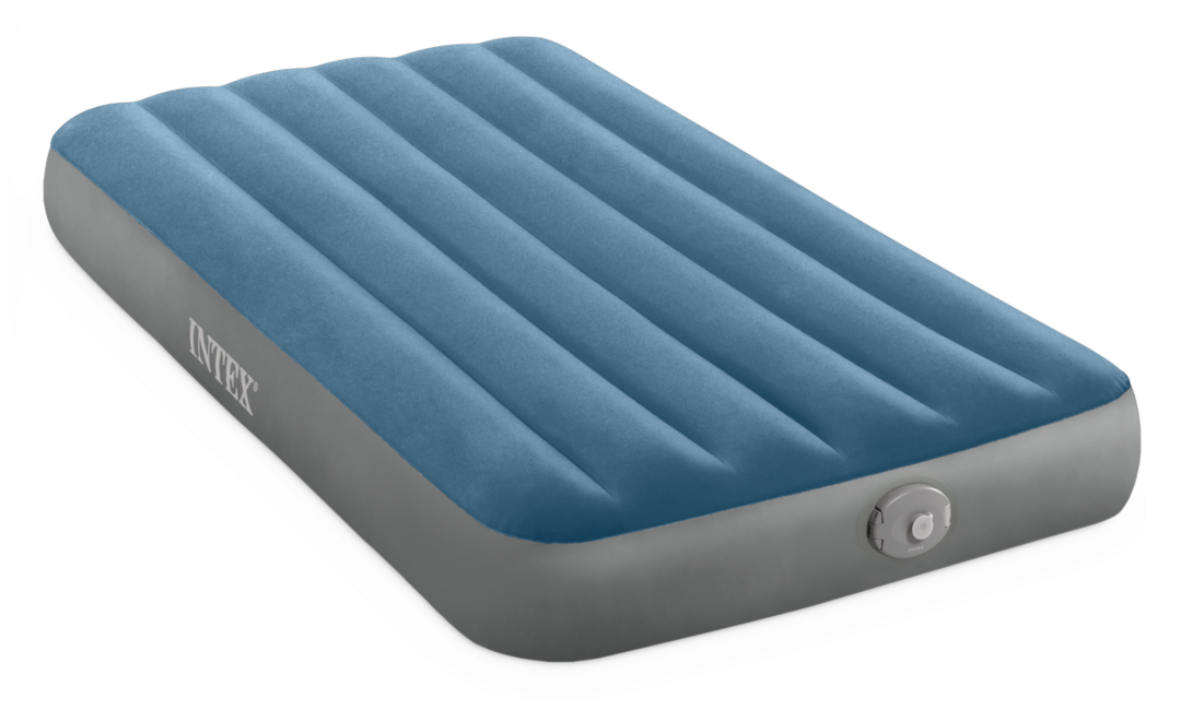 Intex Twin Prestige Downy надувне ліжко із зарядною помпою