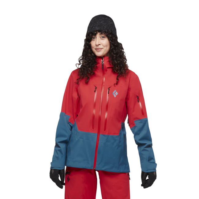 Black Diamond Recon Lt Stretch Shell лижна куртка жіноча, кораловий червоний-creek синій