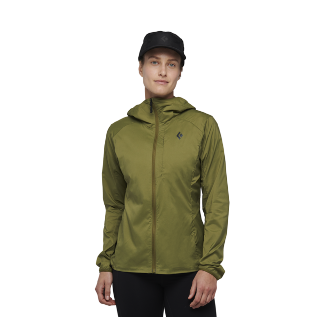 Black Diamond Alpine Start Hoody ультралегка софтшел куртка жіноча, лісовий зелений