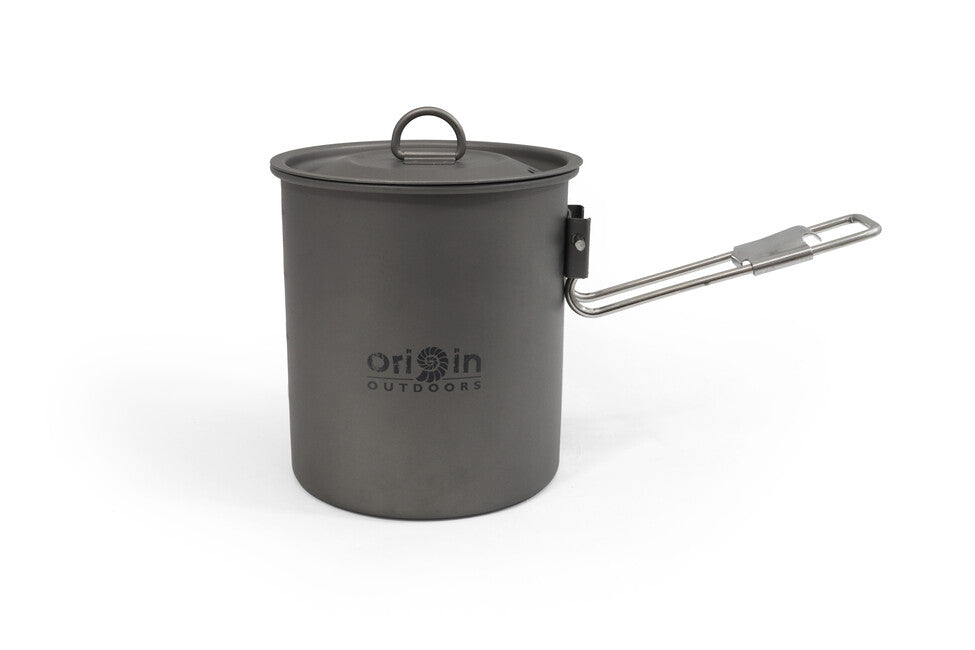 Origin Outdoors Titanium титановий трекінговий горщик/чашка з носиком і складною ручкою Camping Pot, 750 ml