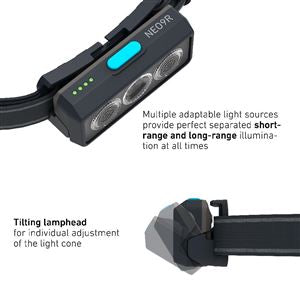 LEDLENSER NEO9R налобний ліхтар, чорно-сірий