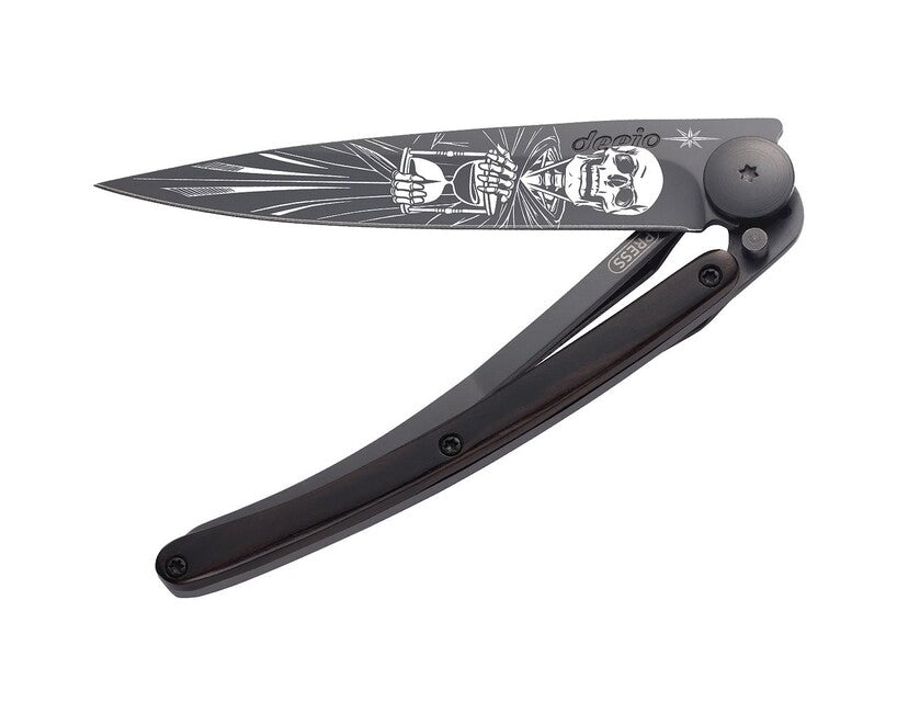 Deejo Tattoo складний ніж Black ebony wood Immortal