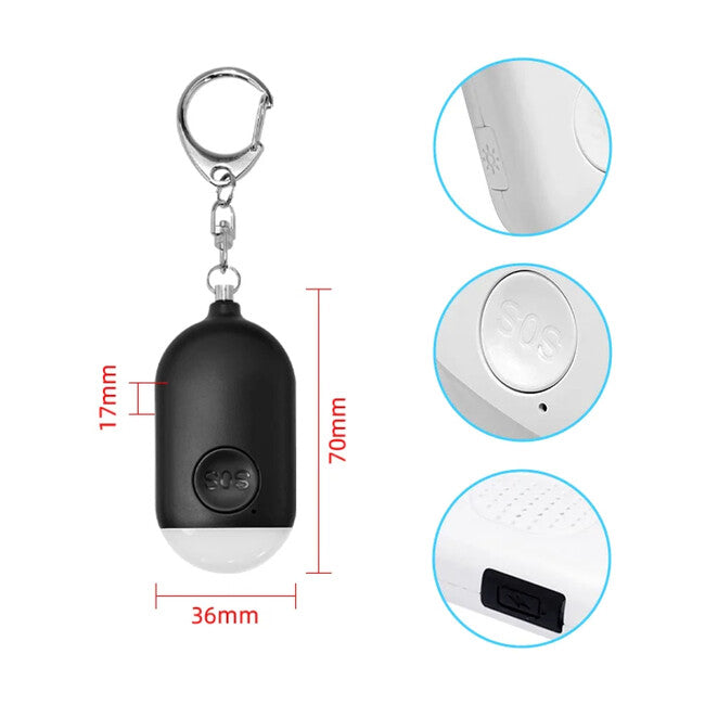 W&G SHIELD SOS водонепроникний персональний сигналізатор з LED ліхтарем та кнопкою спуску, рожевий