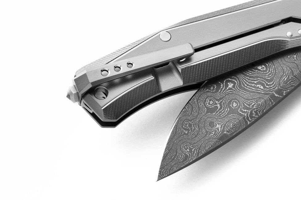 Lionsteel MYTO MT01D люксовий кишеньковий ніж з рукояттю з масивного титану, GY