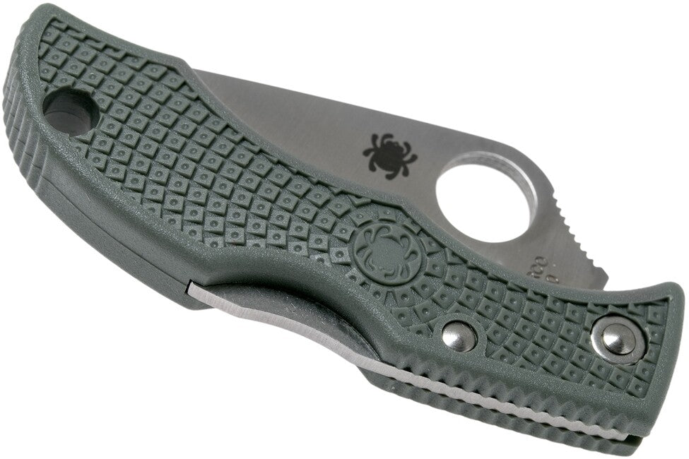 Spyderco Ladybug 3 Lightweight кишеньковий ніж FRN, зелено-сірий, 4,9 см