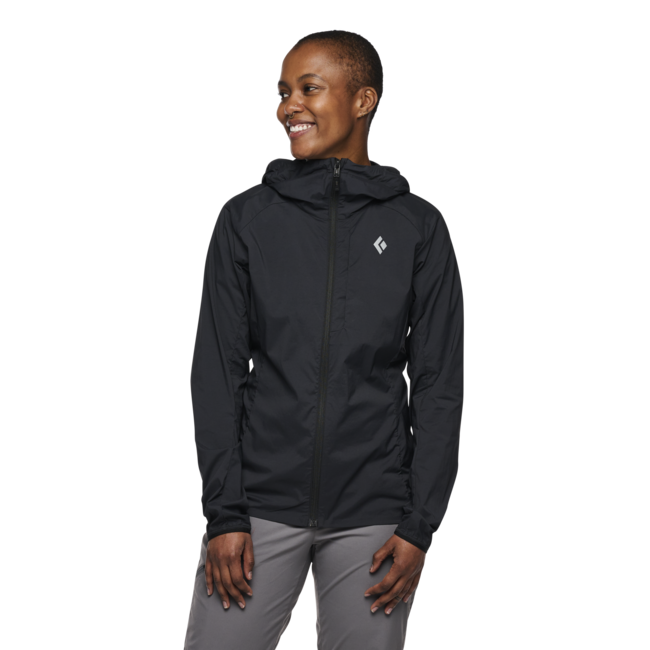 Black Diamond Alpine Start Hoody ультралегка софтшел куртка жіноча, чорна