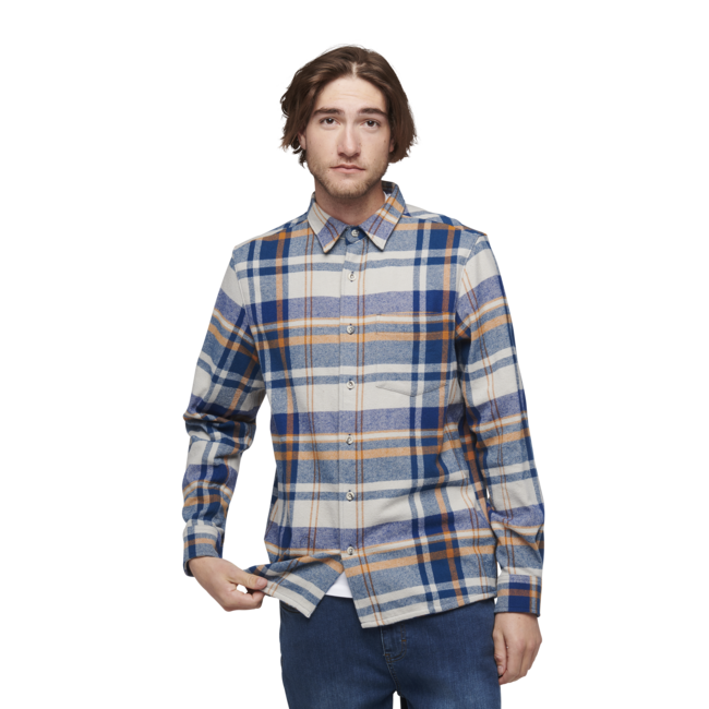 Black Diamond Project Flannel фланелева сорочка чоловіча, pewter-індиго plaid