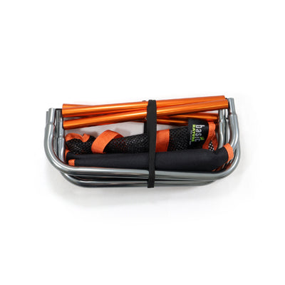 BasicNature Compact 2.0 складна табуретка, чорна / помаранчева