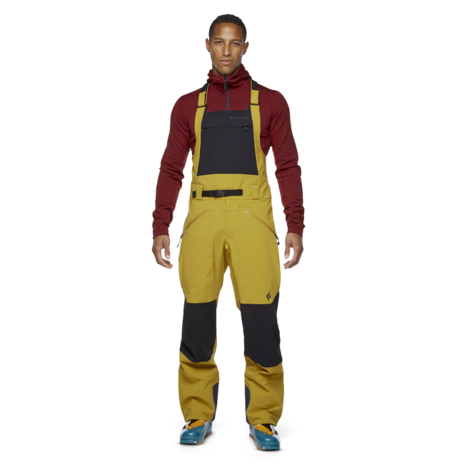 Black Diamond Recon Stretch Bibs штани чоловічі з тримачами, бурштиновий-чорний