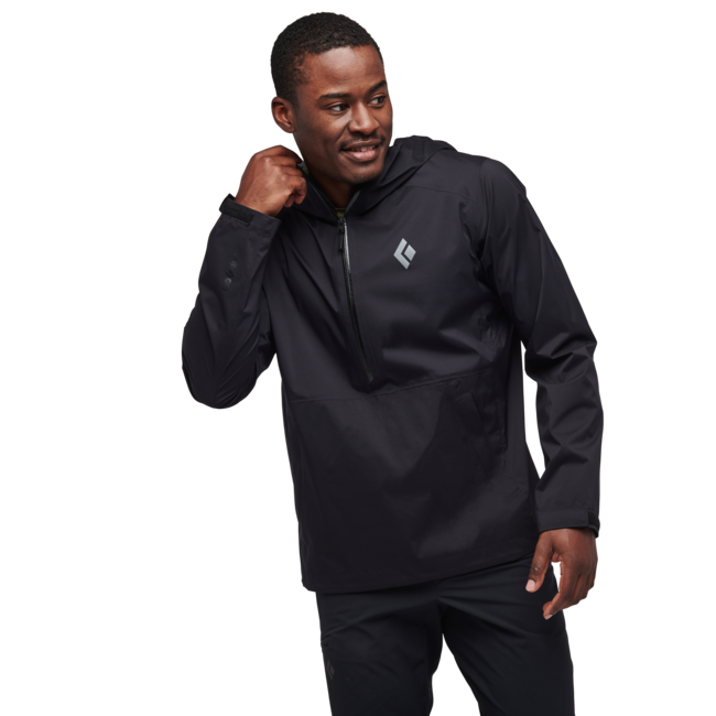 Black Diamond Stormline Stretch Anorak непромокаюча куртка чоловіча, чорна