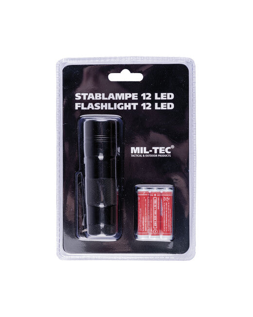 Mil-Tec ліхтар 12 LED, чорний