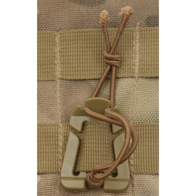 MFH MOLLE затискач із гумовим ремінцем, койотовий загар, 2 упаковки