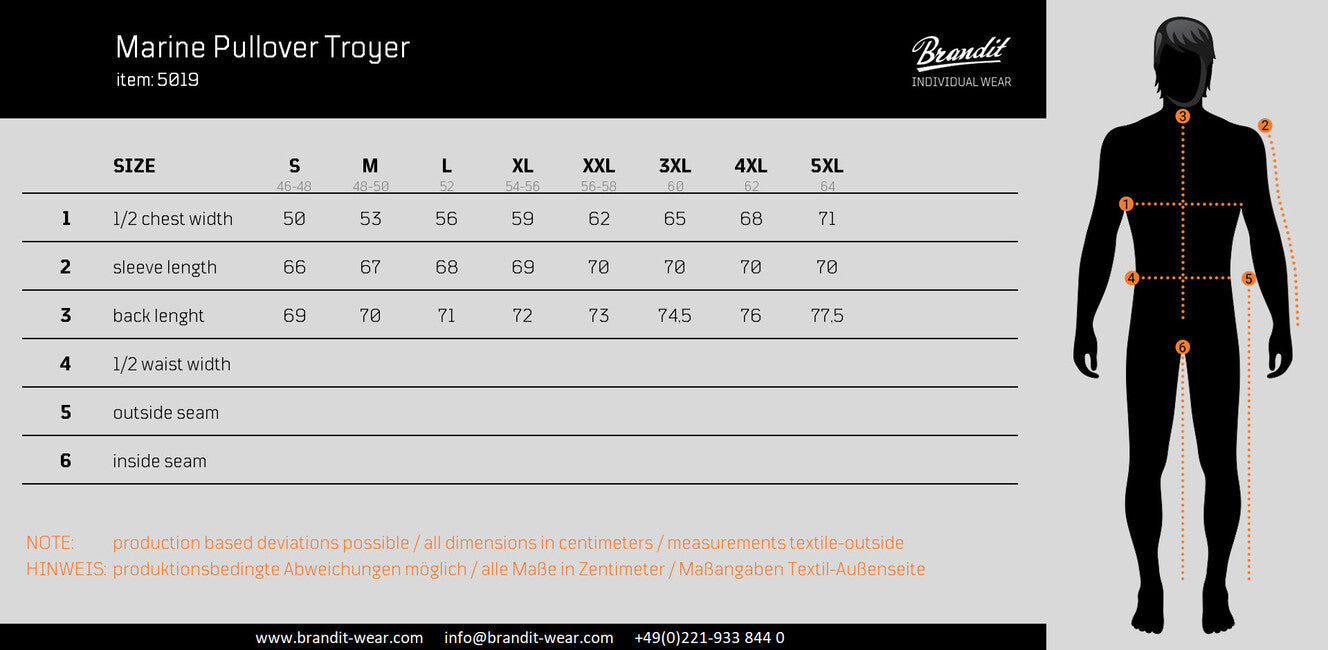 Brandit Marine Troyer светшот, антрацит