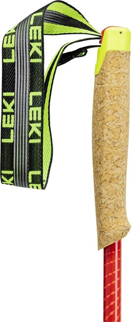 LEKI Alphatrail FX.One Superlite палиці для бігу по трасах, натуральний вуглець - яскраво-червоний - неонова рожева