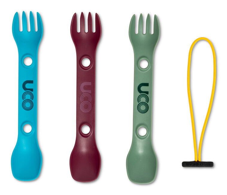 UCO Mini Spork набір приборів 3 шт., зелена, фіолетова, синя