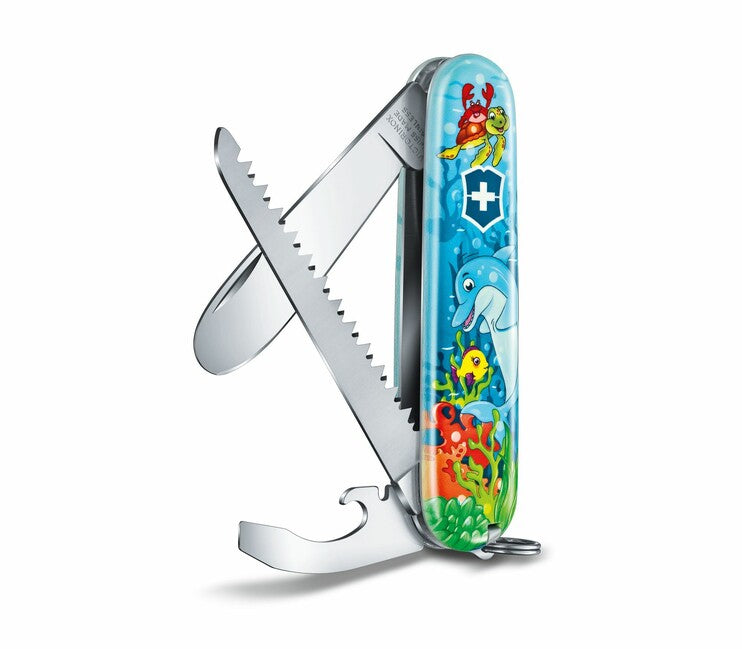 Victorinox My First Animal Edition багатофункціональний ніж для дітей, мотив дельфіна, 9 функцій