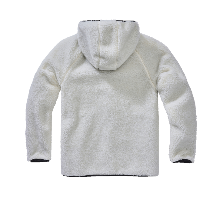 Brandit Worker куртка флісова з капюшоном Teddyfleece, біла