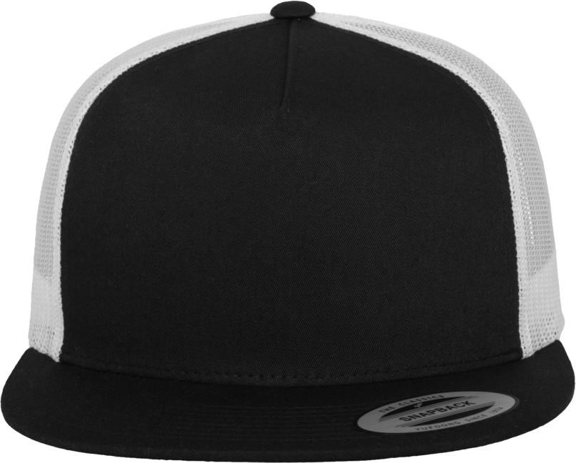 Brandit Classic Trucker 2-Tone кепка з прямим козирком, чорна-біла