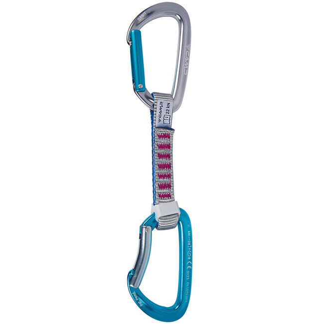 CAMP Orbit Express KS 6 Pack експрес-карабін, сірий / синій / фуксія 12 см