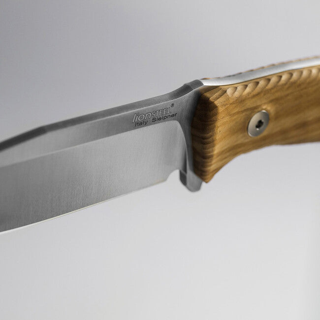 Lionsteel M5 UL середньовельїкий ніж з рукояттю з оливкового дерева