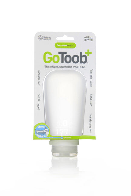 Humangear GoToob+ силіконова дорожна пляшка, 177 ml, прозора